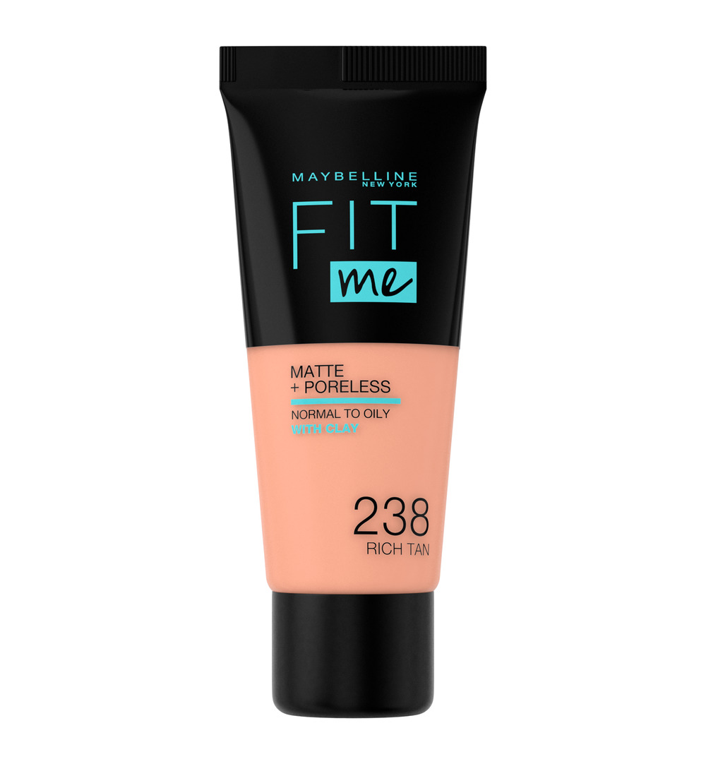 Maybelline New York Fit Me matte & poreless foundation 238 rich tan (1 stuk)