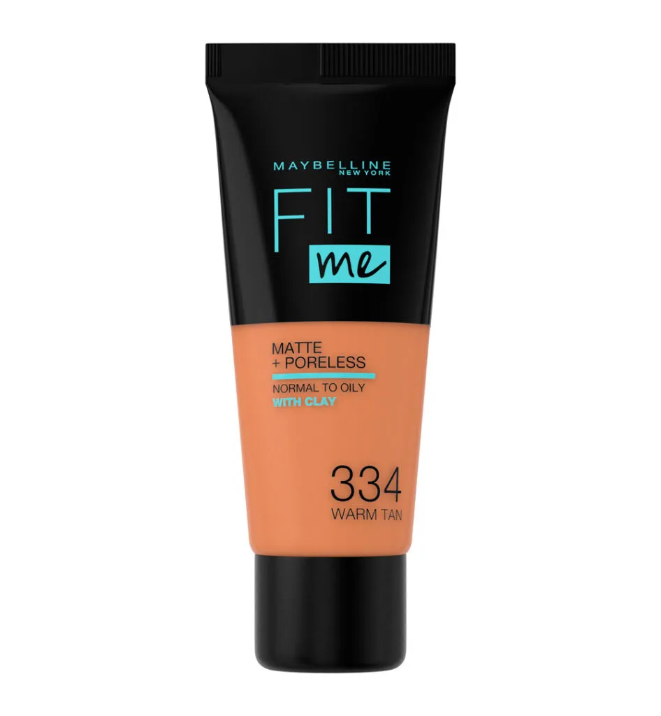 Maybelline New York Fit Me matte & poreless foundation 334 warm tan (1 stuk)