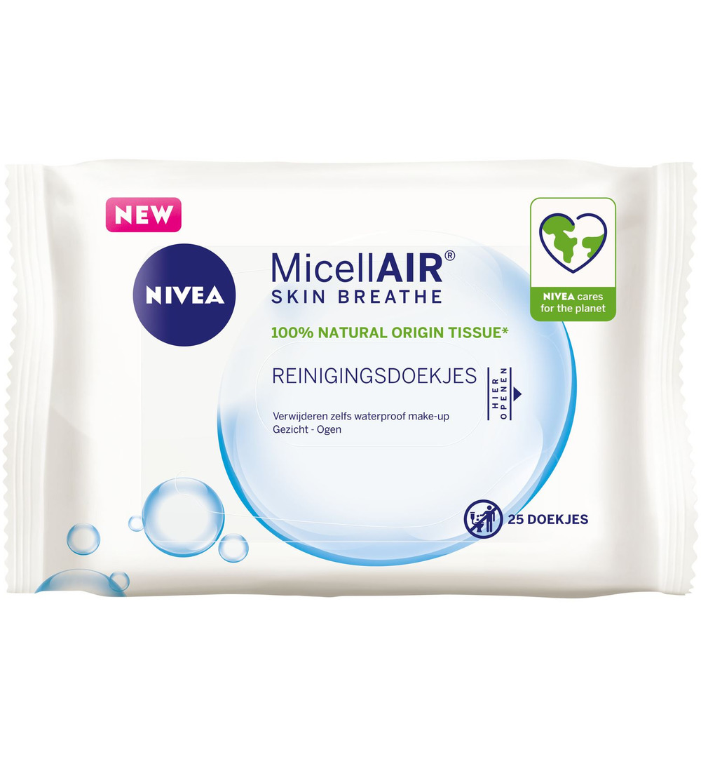 Nivea 3-in-1 verzorgende micellair reindoek (25 stuks)