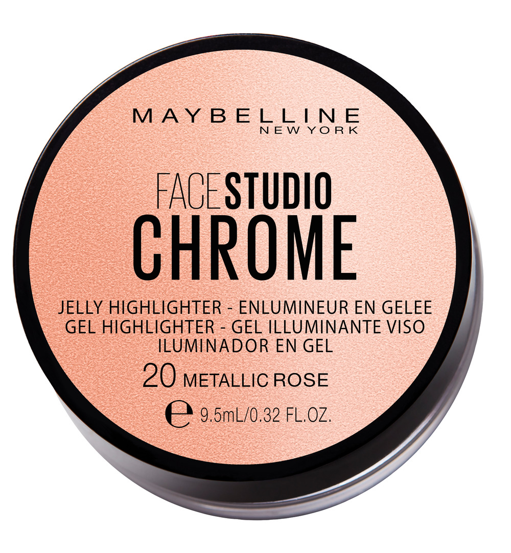 Maybelline New York Chrome jelly highlight 20 metallic rose (1 stuk)