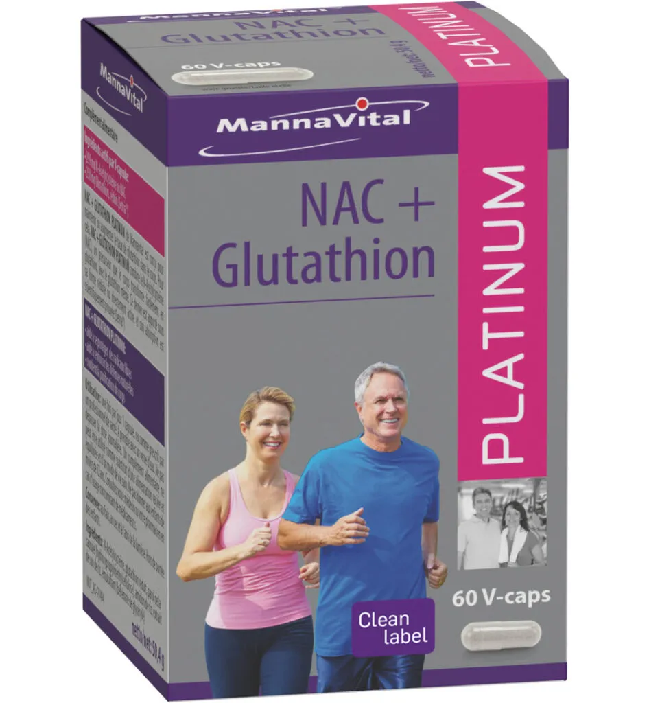 Mannavital NAC + glutathion platinum (60 vega capsules)
