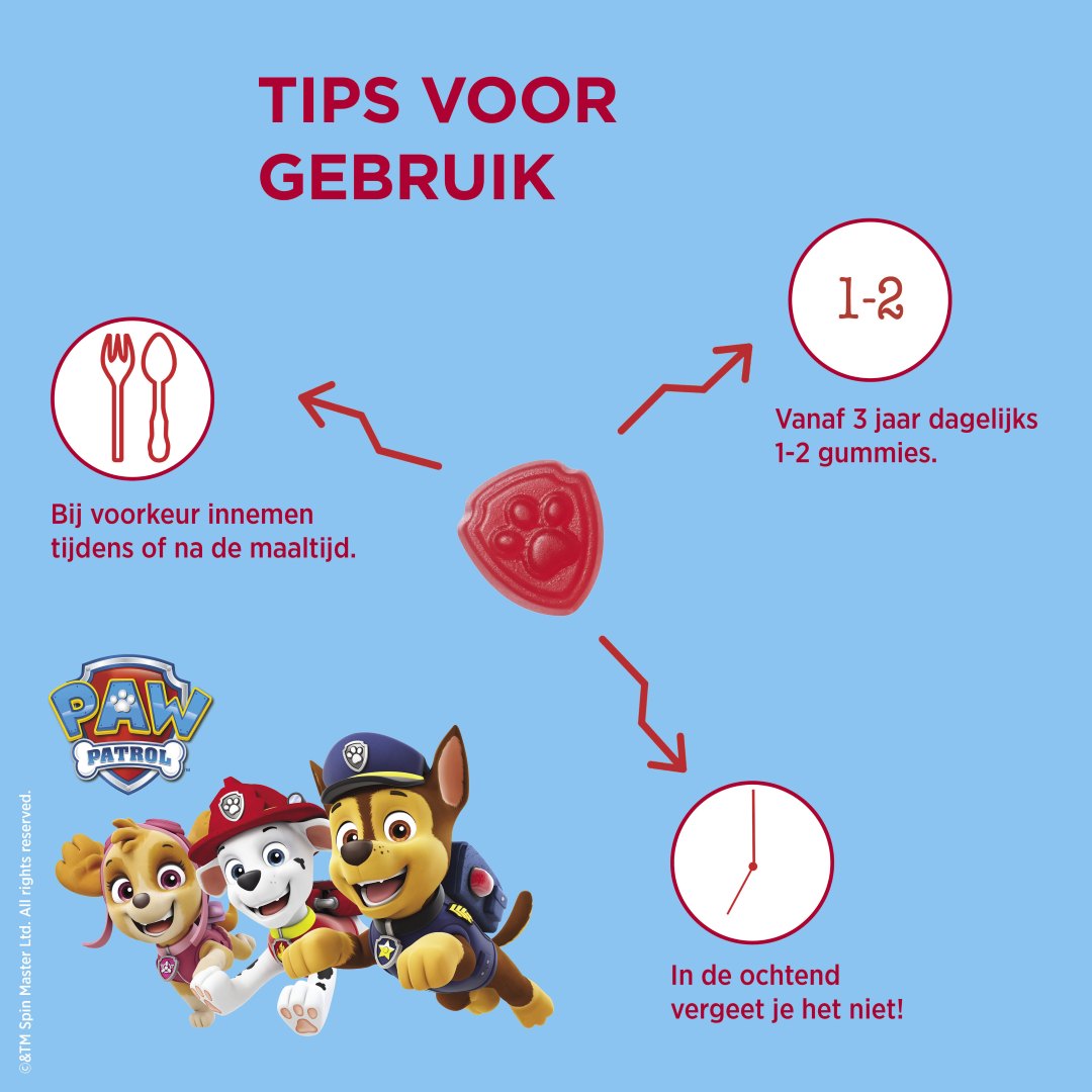 Dagravit Kids Multi 3-5 Jaar Paw Patrol (120 gummies) - image 3