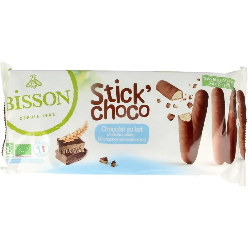 Bisson Stick Choco Melkchocolade Bio (130 gr)