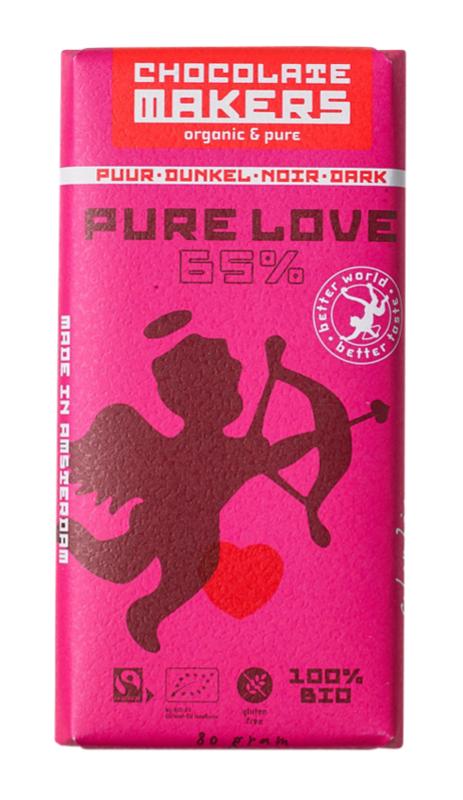Chocolatemakers Pure Love Reep 65% Puur Fairtr Ade Bio (80 gr)