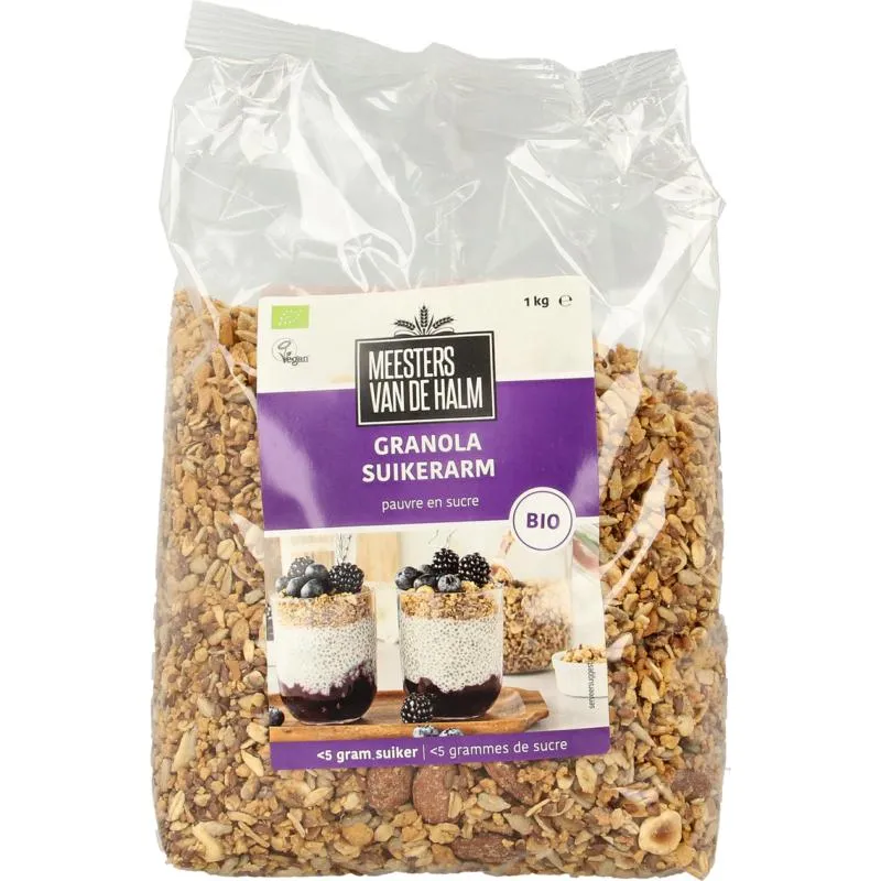 De Halmgranola Suikerarm Bio (1000 gr)