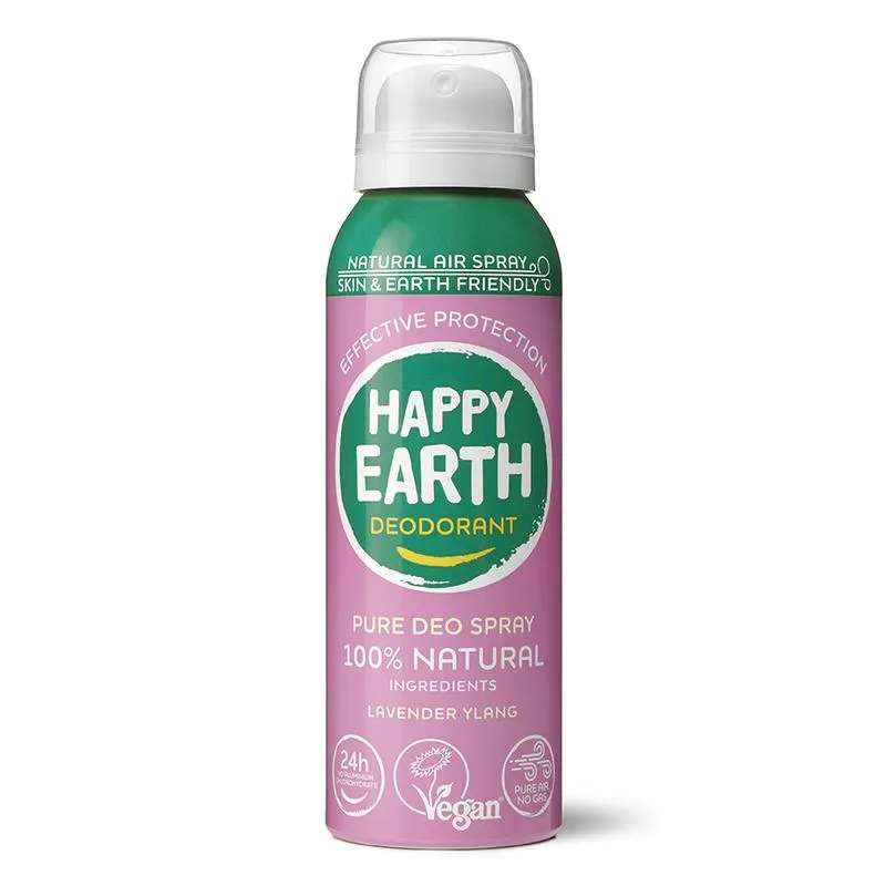 Happy Earth Natuurlijke deo natural air sp ray lavender ylang (100 ml)