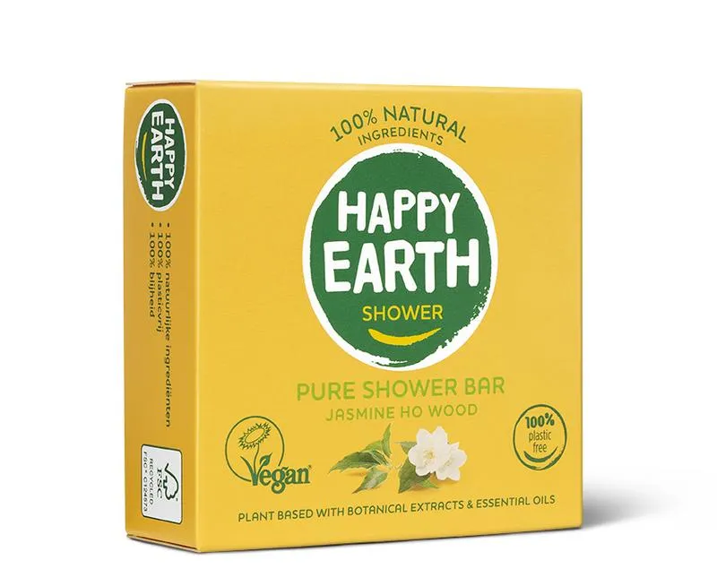 Happy Earth Showerbar jasmine ho wood (90 gr)