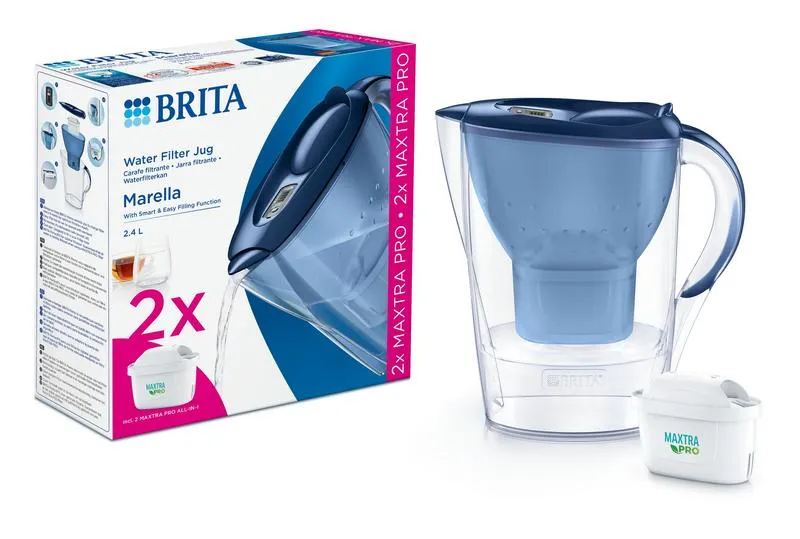Brita Marella cool blue + 2 maxtra p ro all-in-1 (1 stuk)