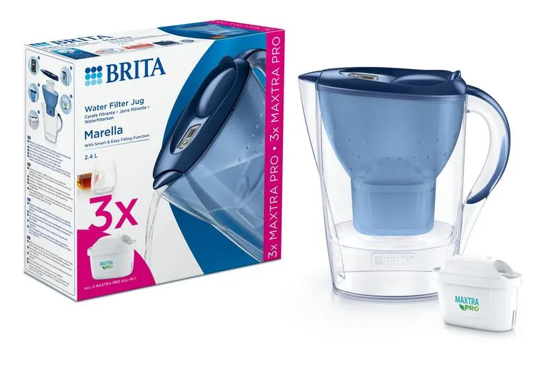 Brita Marella cool blue + 3 maxtra p ro all-in-1 (1 stuk)