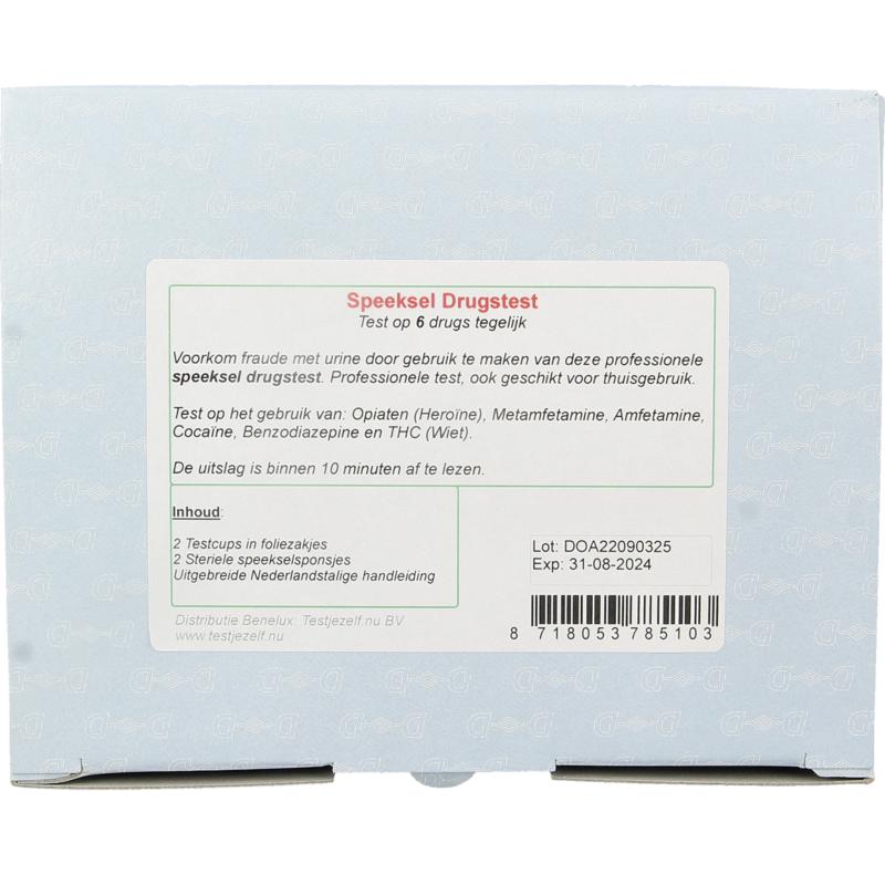 Testjezelf.Nu Speeksel Drugstest (2 stuks)