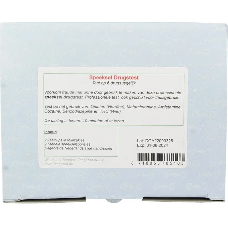 Testjezelf.Nu Speeksel Drugstest (2 stuks)