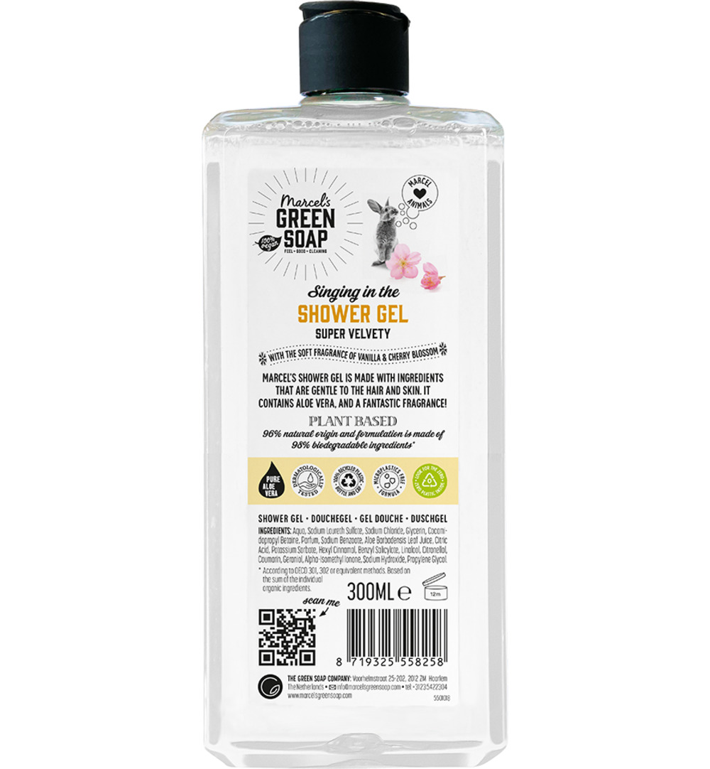 Marcel's Green Soap Shower gel Vanilla & Cherry Blossom (300 ml)