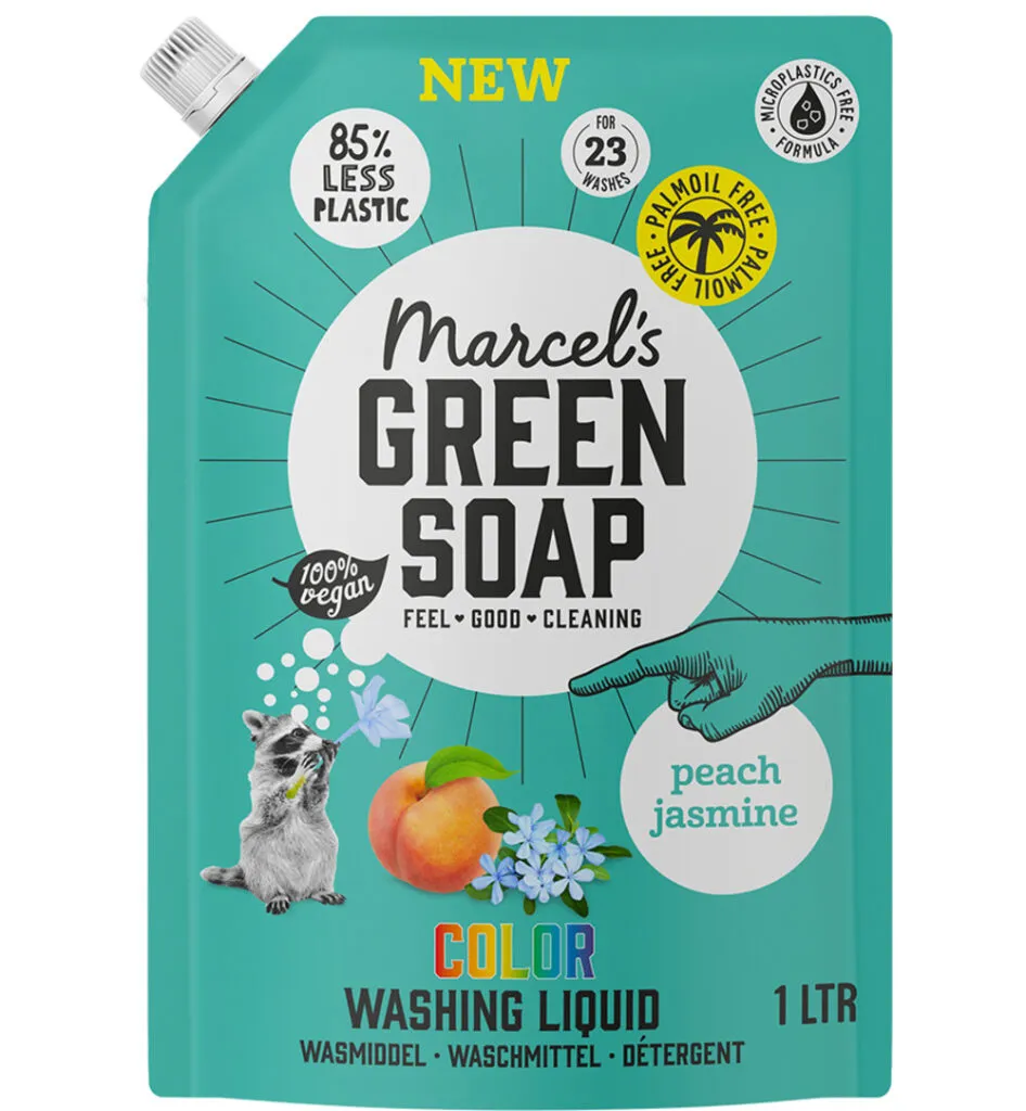Marcel's Green Soap Wasmiddel Kleur Peach & Jasmine Navulling (1000 ml)
