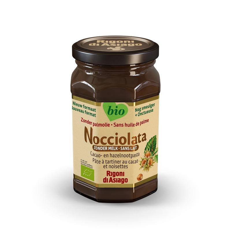 Nocciolata Hazelnootpasta zonder melk bio (250 gr)