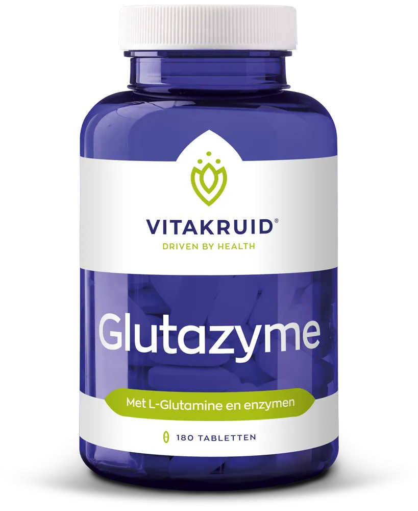 Vitakruid Glutazyme Oa Spijsverteringsenzymen En L-Glutamine (180 tabletten)