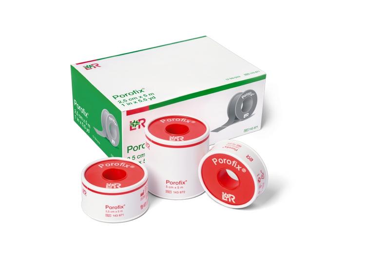 Porofix Hechtpleister 5m x 1.25 cm late xvrij (18 stuks)