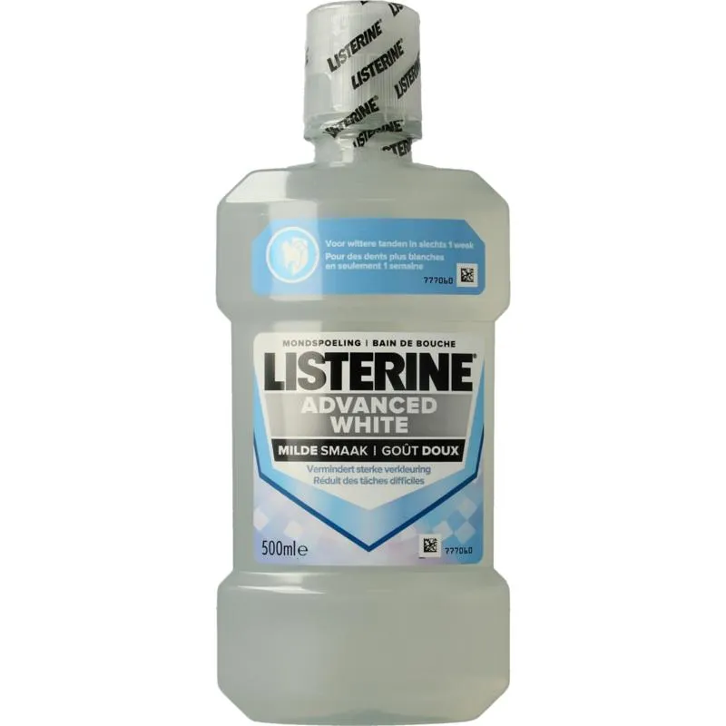 Listerine Mondwater advanced white mild (500 ml)