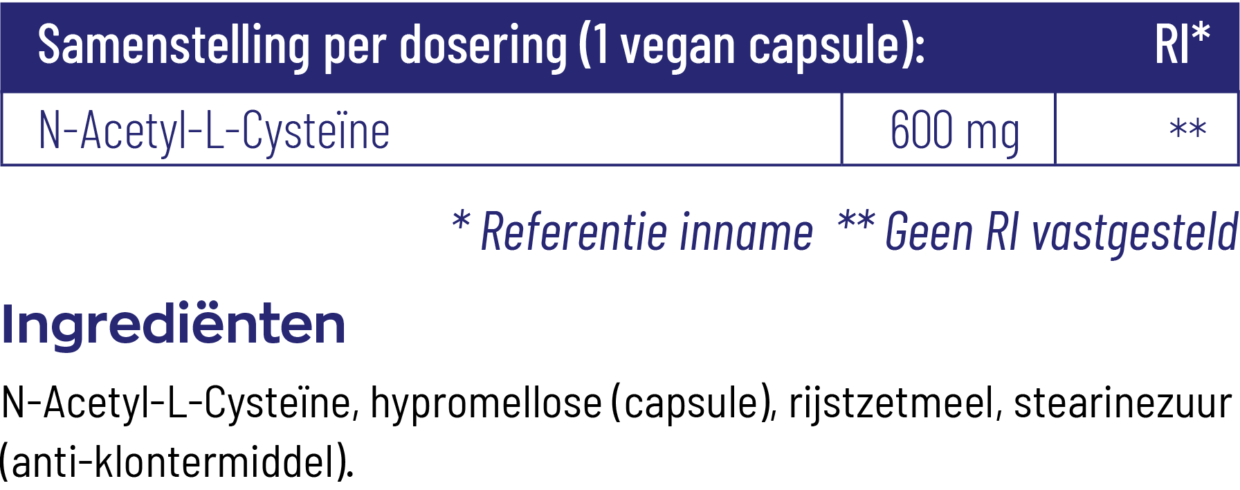 Vitakruid Nac 600 Mg N-Acetyl-L-Cysteïne (90 vega capsules) - image 3
