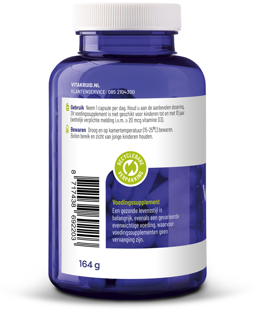 Vitakruid Visolie 1400 Tg® Triglyceriden Met D3 (90 Softgels)