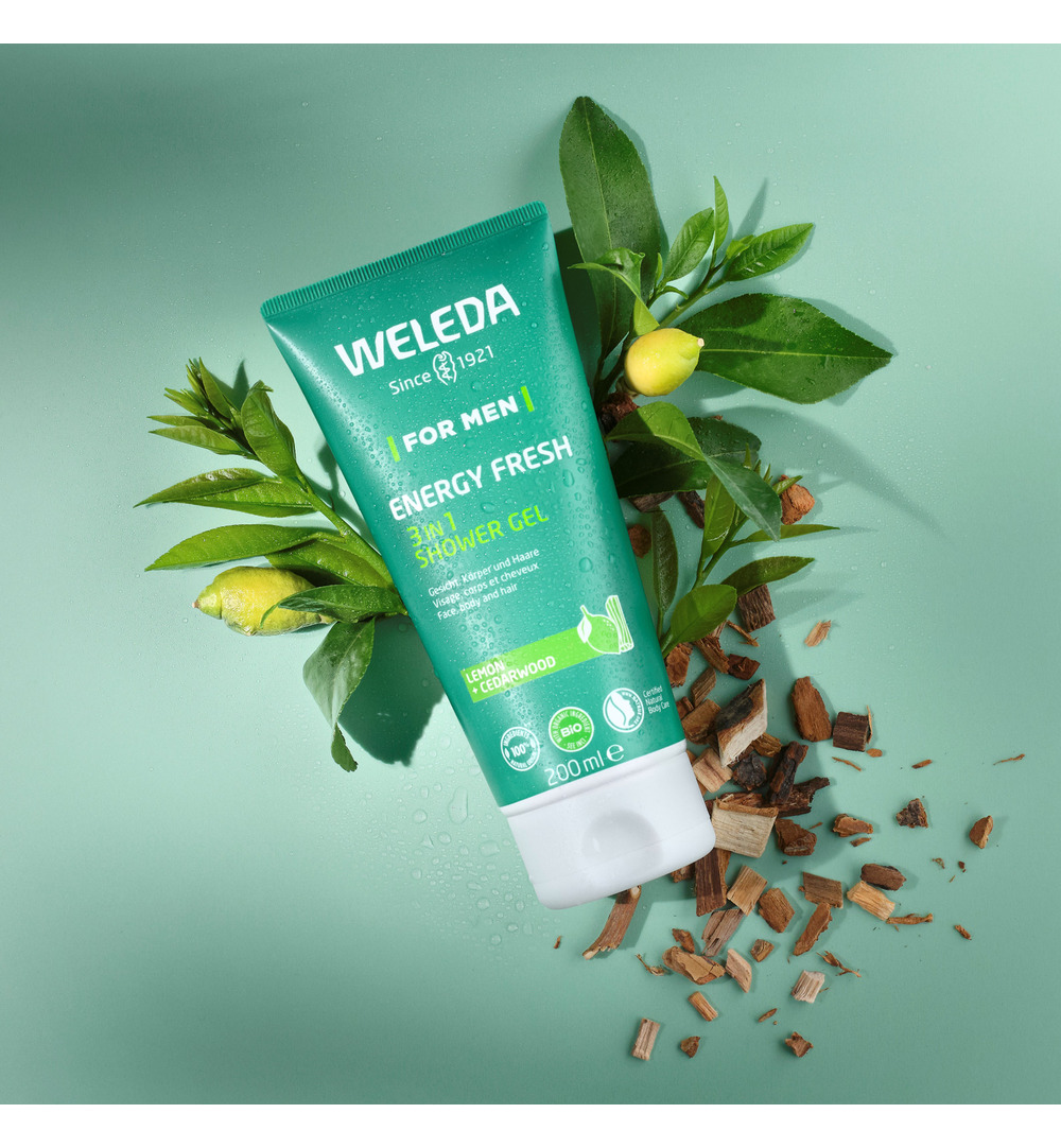 WELEDA Men energy fresh douchegel 2 in 1 (200 ml) - image 2