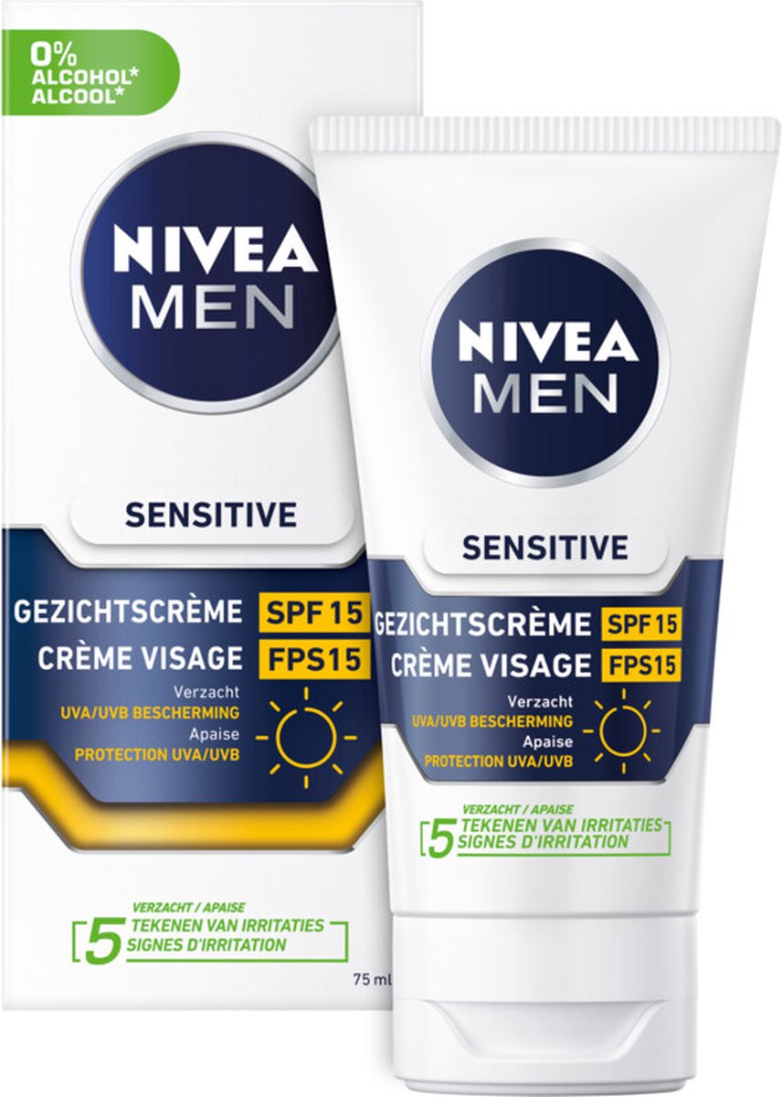 Nivea Men sensitive moistuizer SPF15 (75 ml)