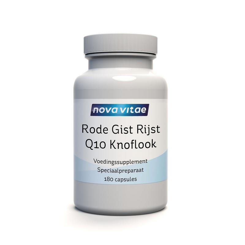 Nova Vitae Rode gist rijst + Q10 + knoflo ok (180 vega capsules)