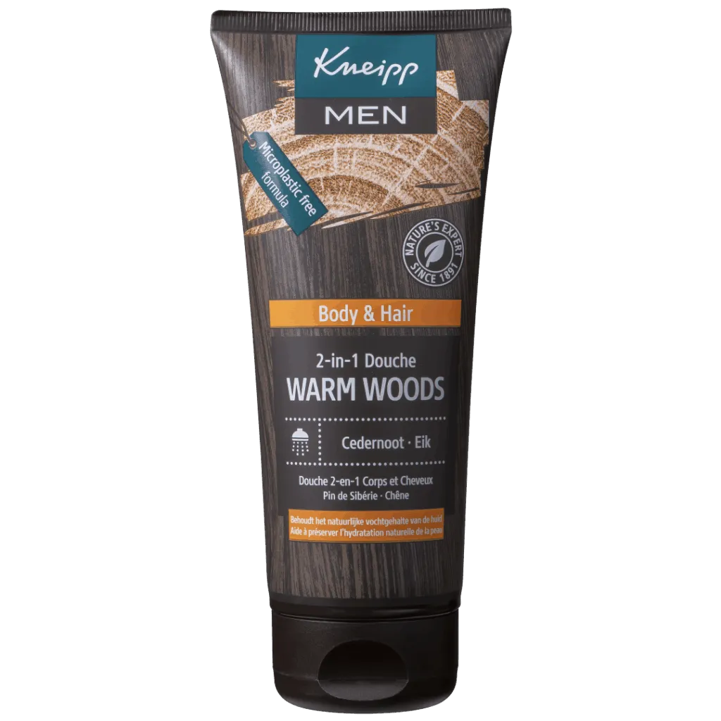 Kneipp Men body & hair 2-in-1 douche warm woods (200 ml)