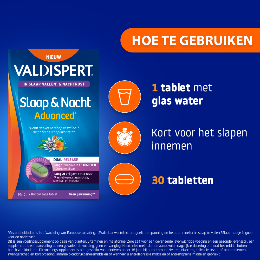 Valdispert Slaap & Nacht Advanced (30 Tabletten) - image 4