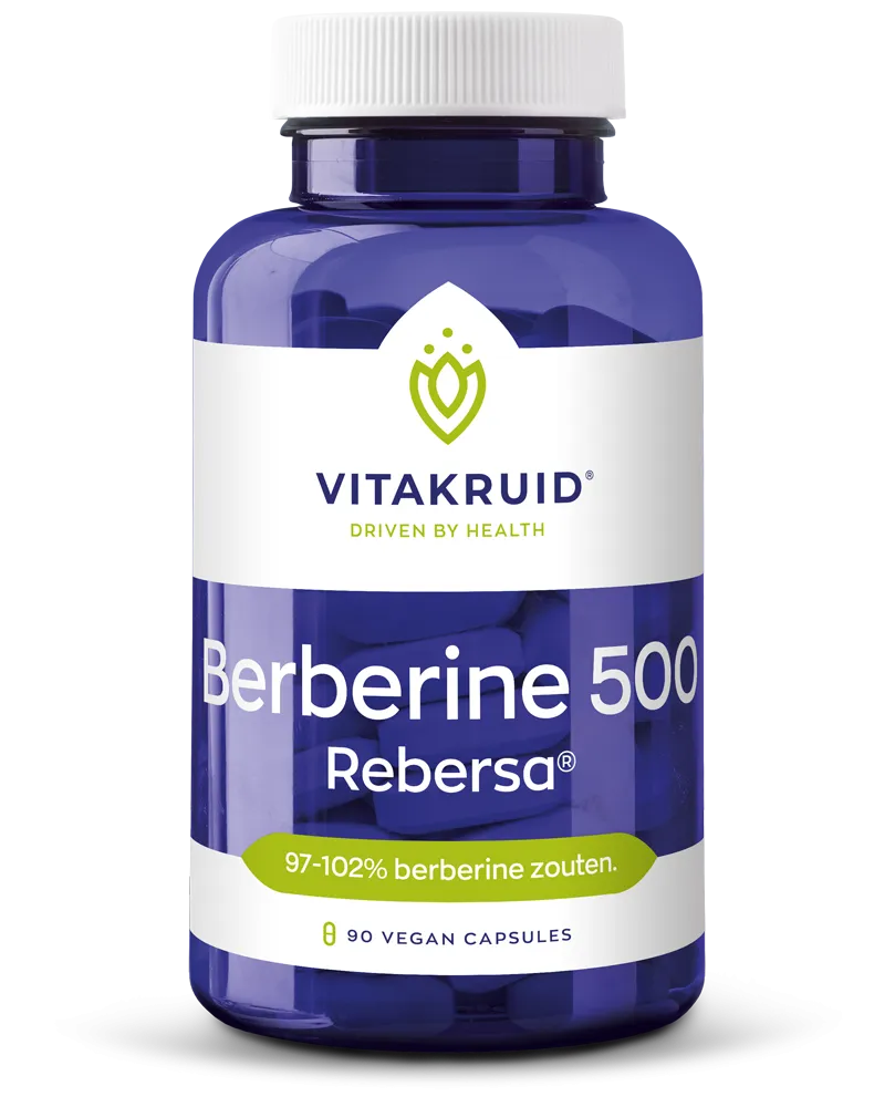 Vitakruid Berberine 500 Rebersa® 97-102% Berberine Zouten (90 vega capsules)