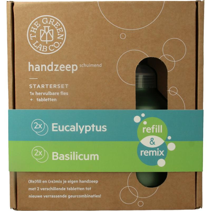 Thegreen Lab Co Handzeep premium starter set eu calyptus & basilicum (1 set)