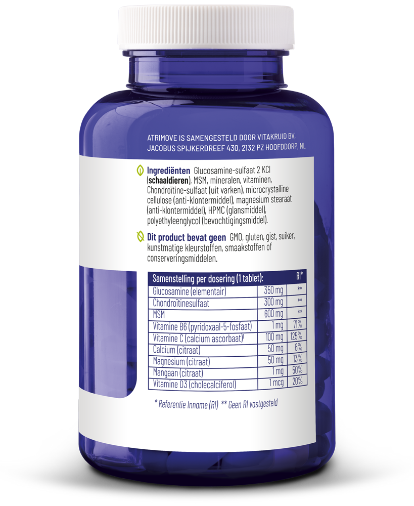 Vitakruid Atrimove® Glucosamine Chondroïtine Msm Complex (90 tabletten) - image 2