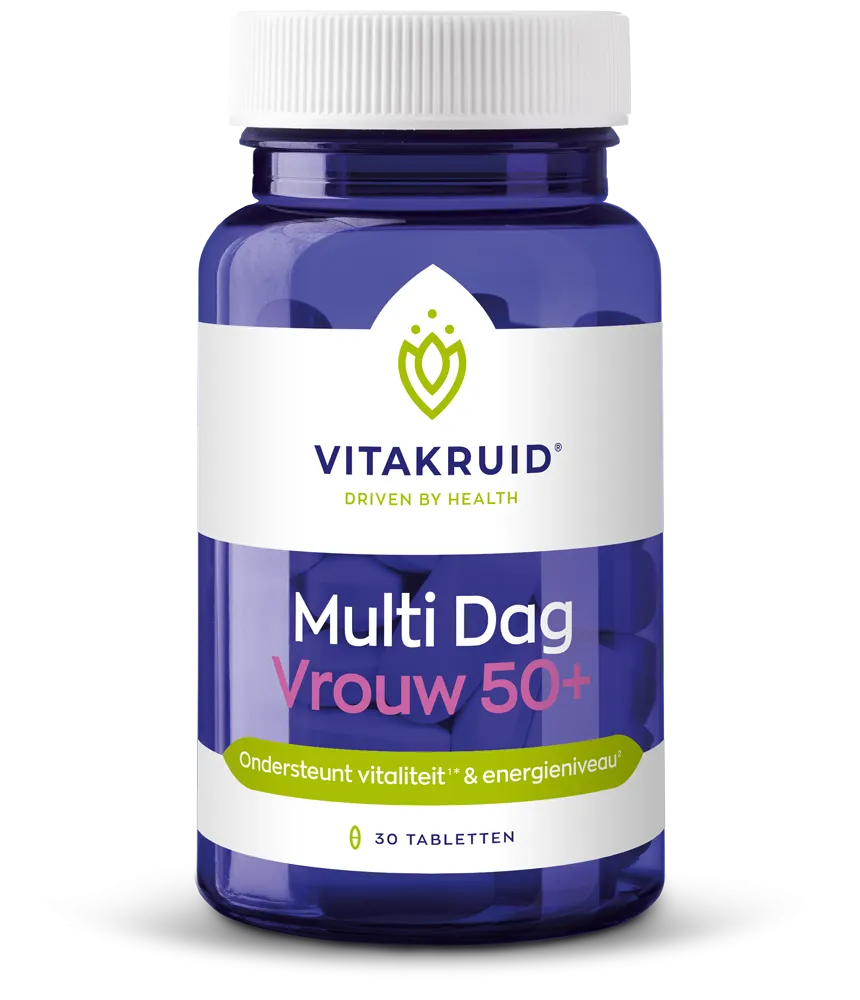 Vitakruid Multi Dag Vrouw 50+ 100% Vegan (30 tabletten)
