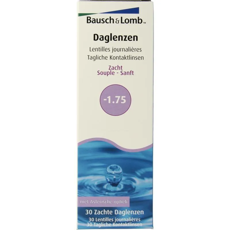 Bausch + Lomb Daglenzen -1.75 (30 stuks)