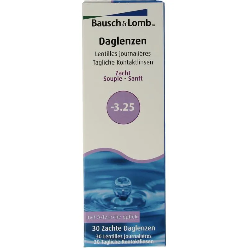 Bausch + Lomb Daglenzen -3.25 (30 stuks)
