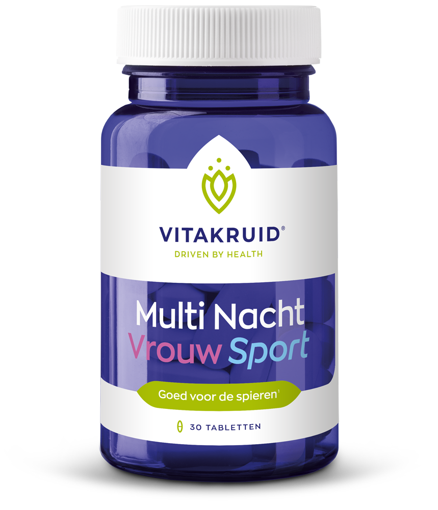 Vitakruid Multi Nacht Vrouw Sport 100% Vegan (30 tabletten)