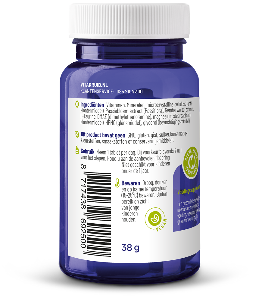 Vitakruid Multi Nacht Vrouw Sport 100% Vegan (30 tabletten)