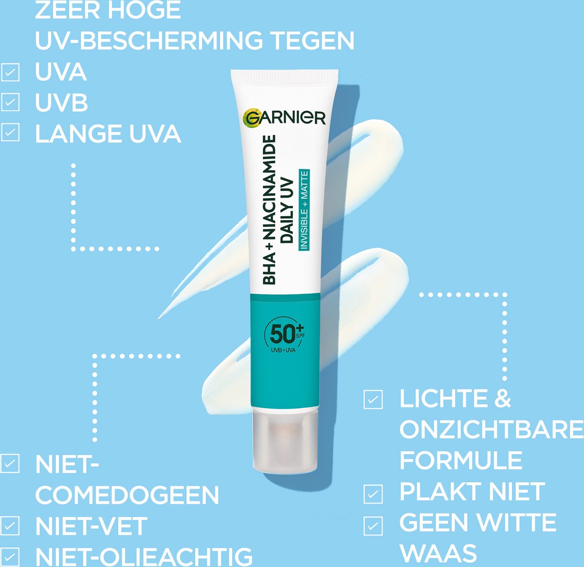 Garnier PureActive BHA+ niacinamide UV fluid SPF50+ (40 ml) - image 2