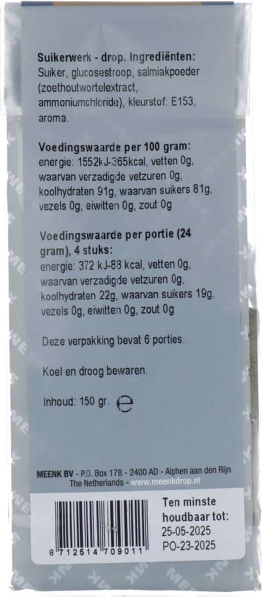Meenk Salmiak stokjes (155 gr)