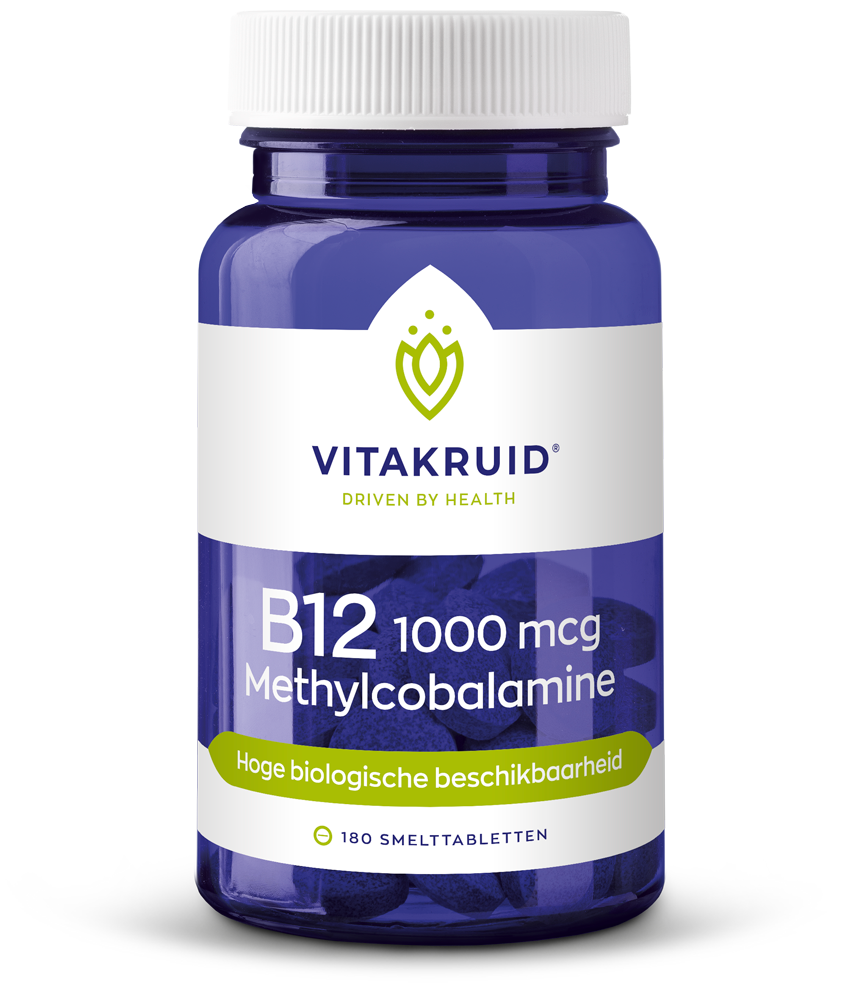 Vitakruid B12 1000 Mcg Actief Methylcobalamine Vitamine (180 stuks)