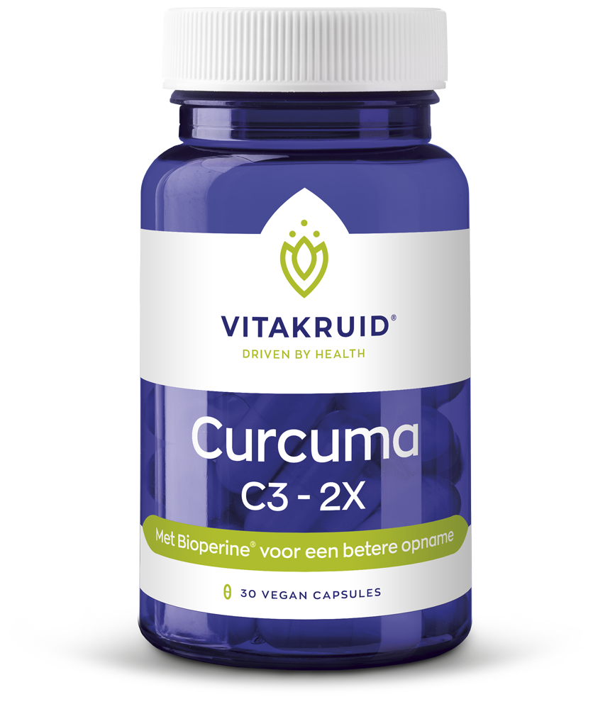 Vitakruid Curcuma C3-2X (95% Curcuminoïden) Met Bioperine® (30 vega capsules)