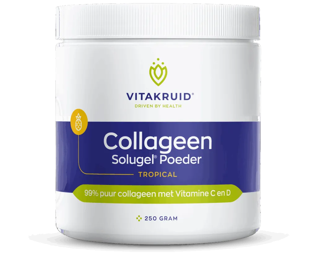 Vitakruid Collageen Solugelâ® Poeder Met Vitamine C & D - Tropical (250 gr)