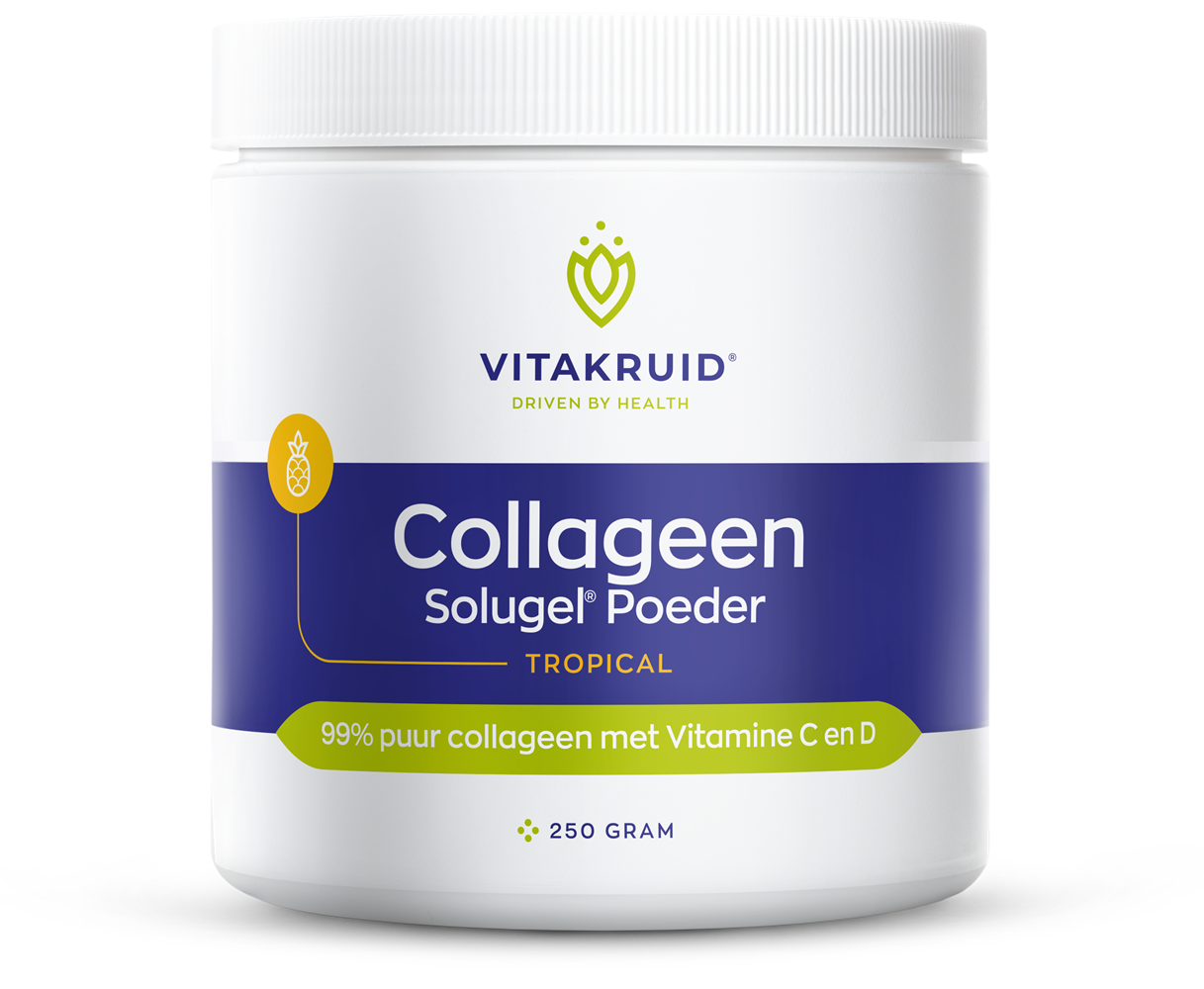 Vitakruid Collageen Solugelâ® Poeder Met Vitamine C & D - Tropical (250 gr)