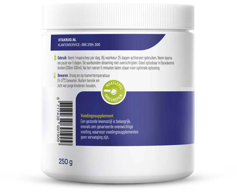 Vitakruid Collageen Solugelâ® Poeder Met Vitamine C & D - Tropical (250 gr)