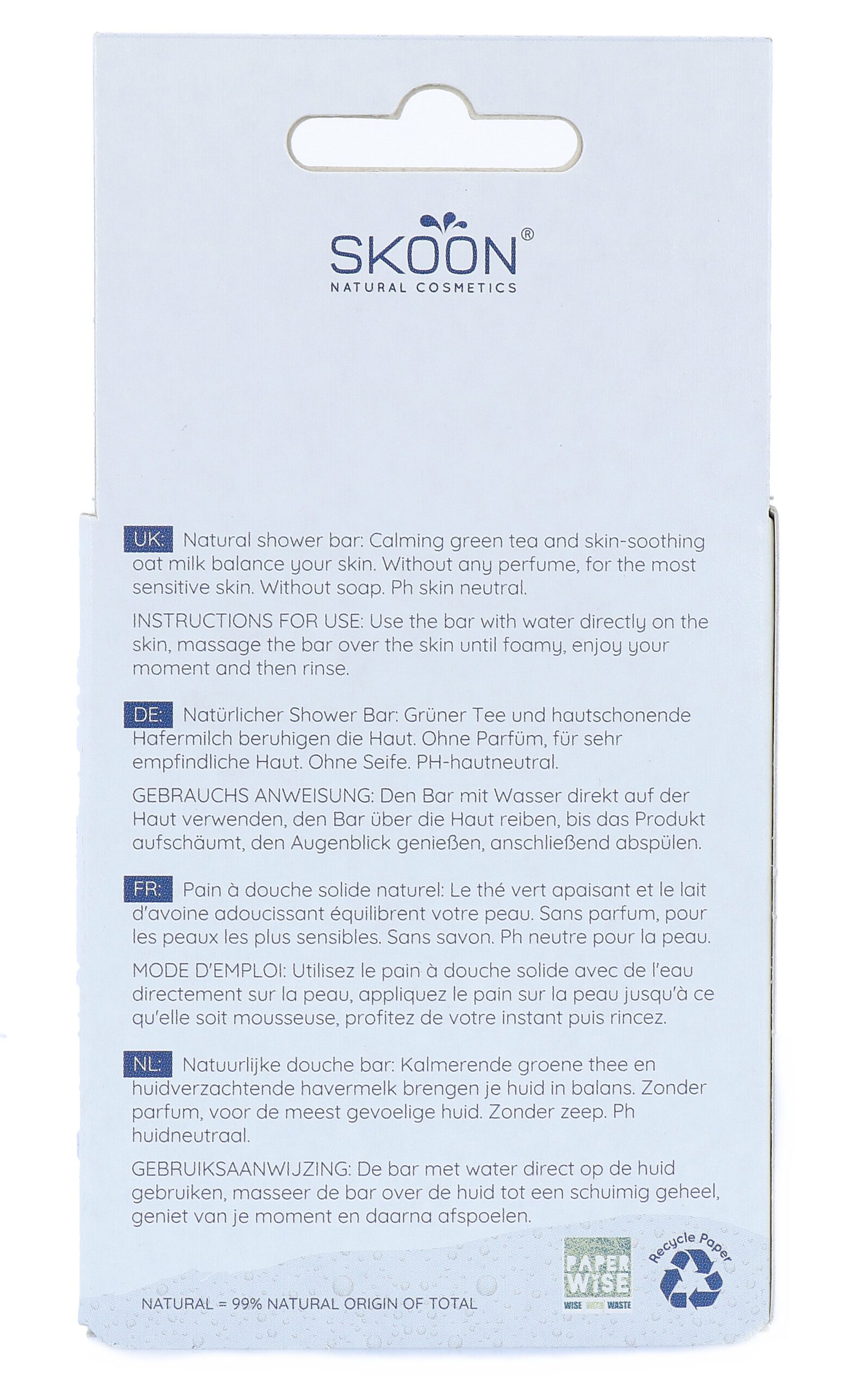 Skoon Shower Soft en Sensitive Solid Bar (90 gr)