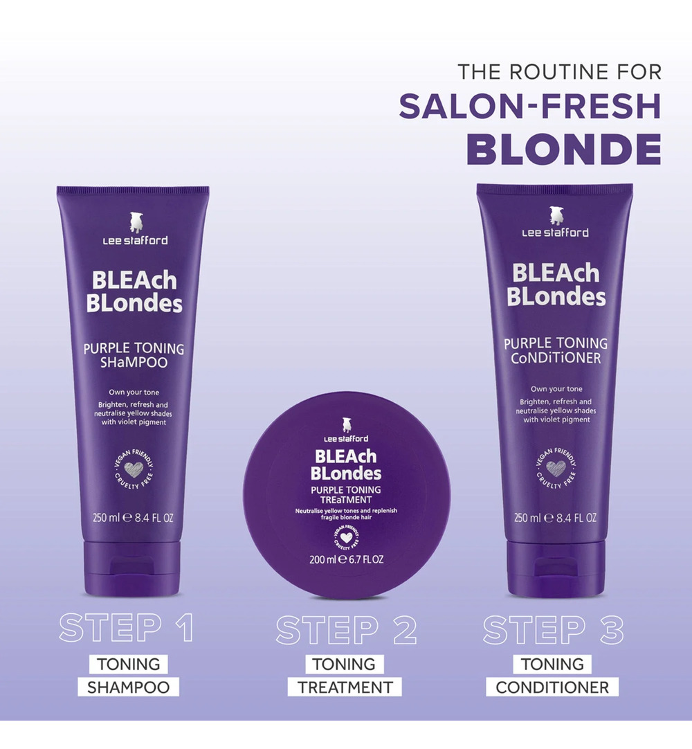 Lee Stafford Bleach blondes purple toning mask (200 ml) - image 4