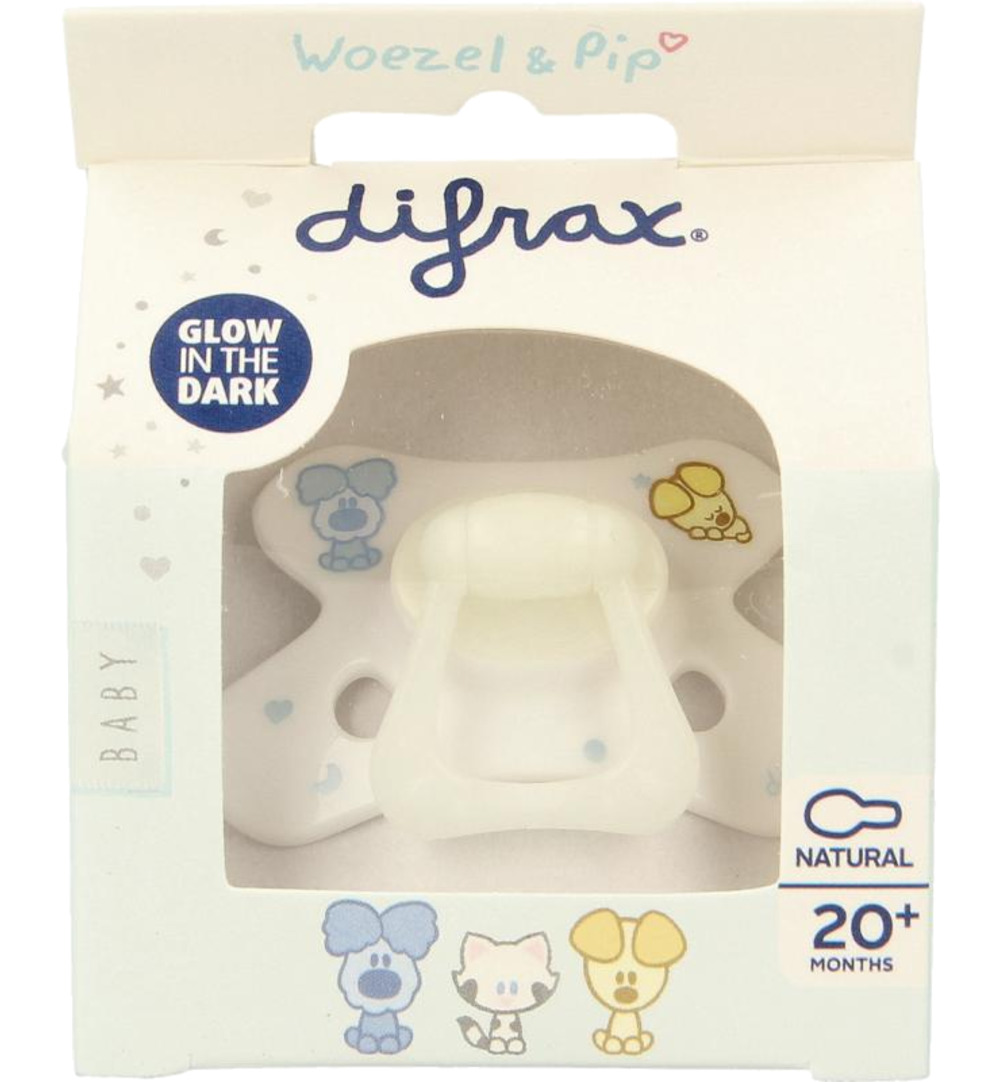 Difrax Fopspeen 20+ maanden natural Woezel & Pip (1 stuk)