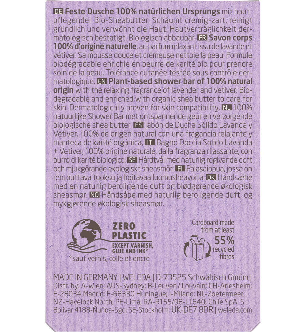WELEDA Shower bar lavender + vetiver (75 gr)