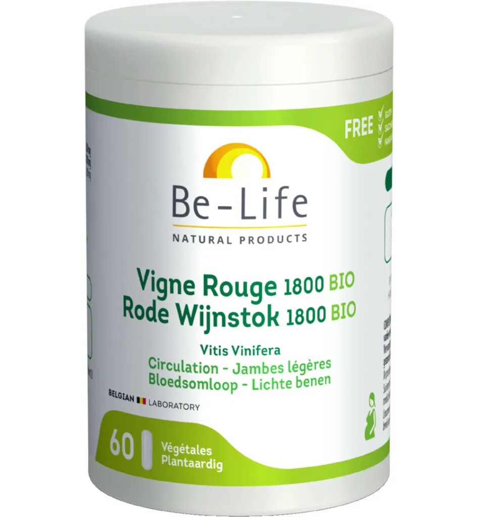 Be-Life Rode wijnstok 1800 bio (60 softgels)