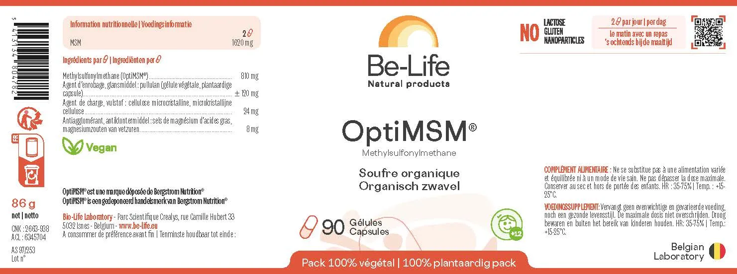 Be-Life OptiMSM (90 softgels)