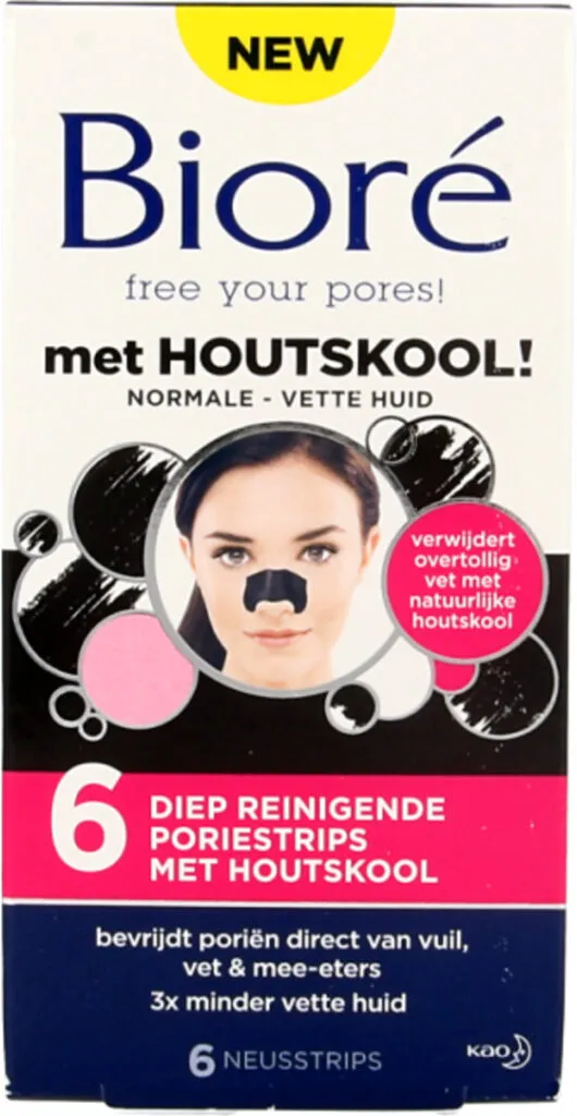Bioré Diep reinigende poriestrips houtskool (6 stuks)
